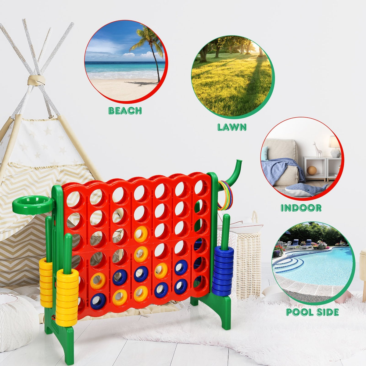 2.5ft 4-to-Score Giant Game Set-Green view 9