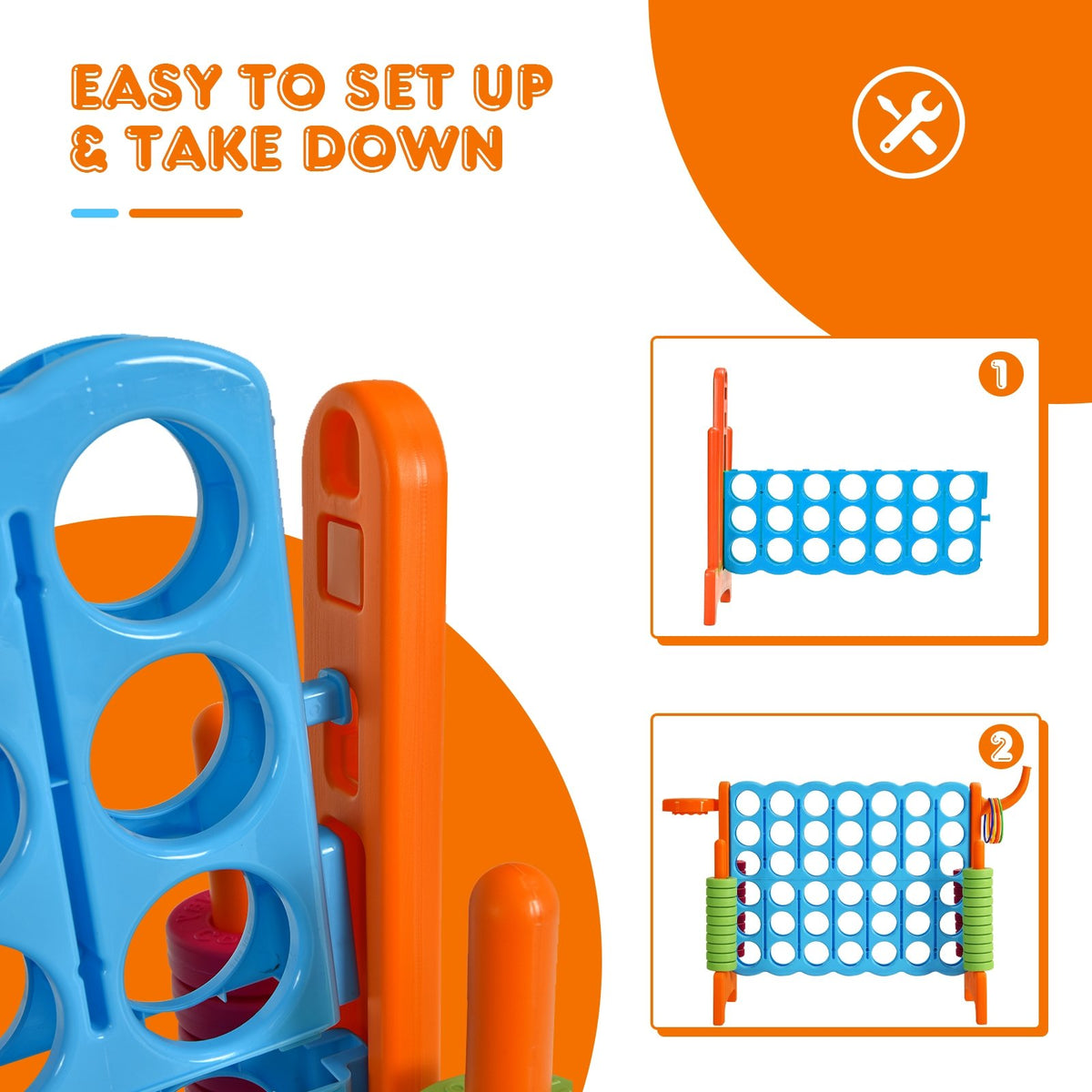 2.5ft 4-to-Score Giant Game Set-Orange view 5
