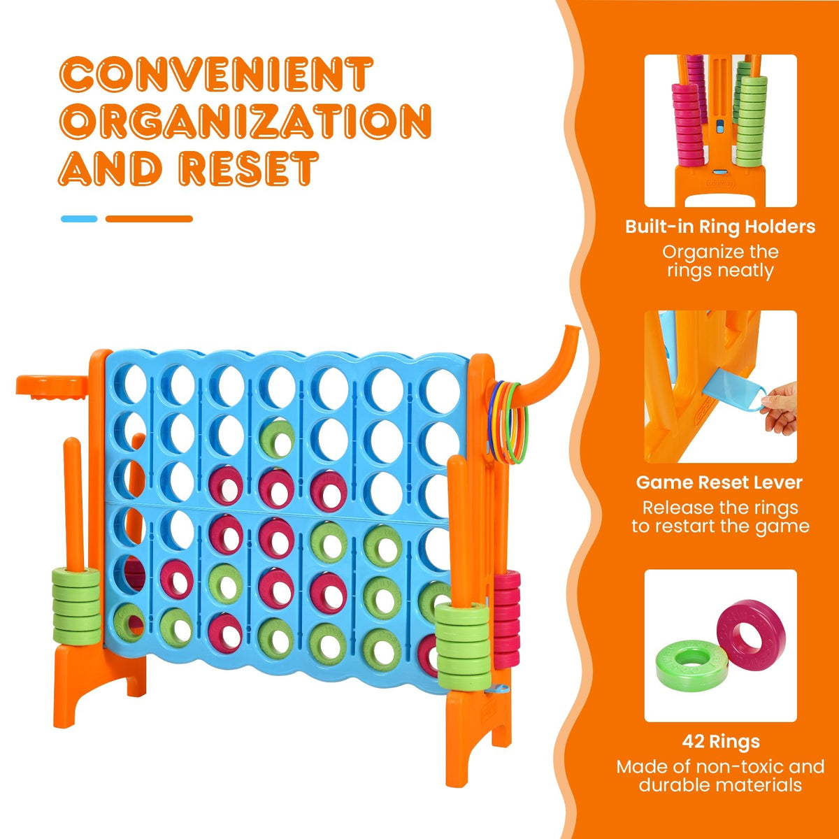 2.5ft 4-to-Score Giant Game Set-Orange view 8