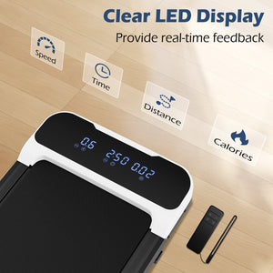 2.5HP Under Desk Treadmill with Remote Control and 3 Countdown Modes-White view 6