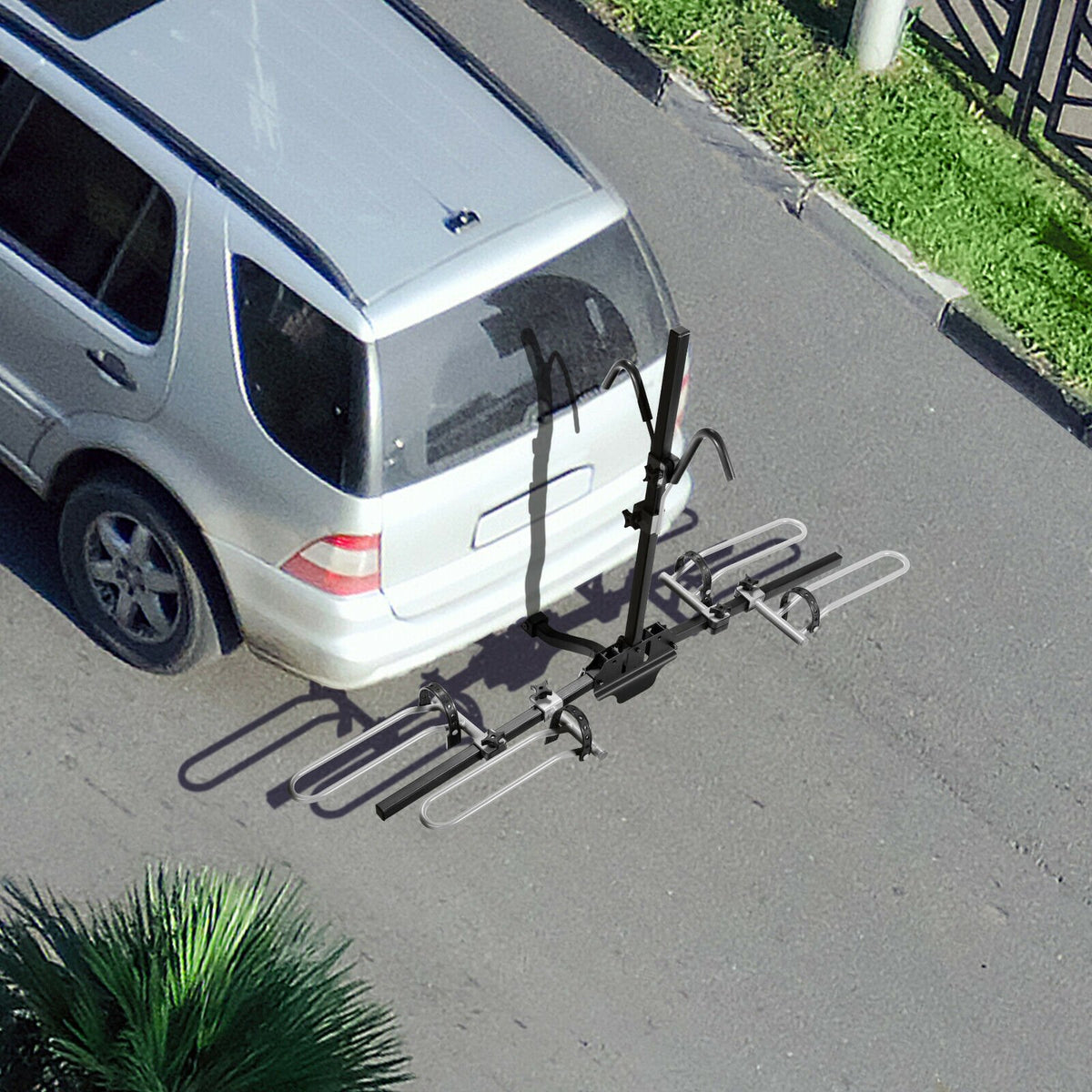 2-Bike Hitch Mount Bike Rack for 1-1/4 Inch or 2 Inch Receiver-Black view 6