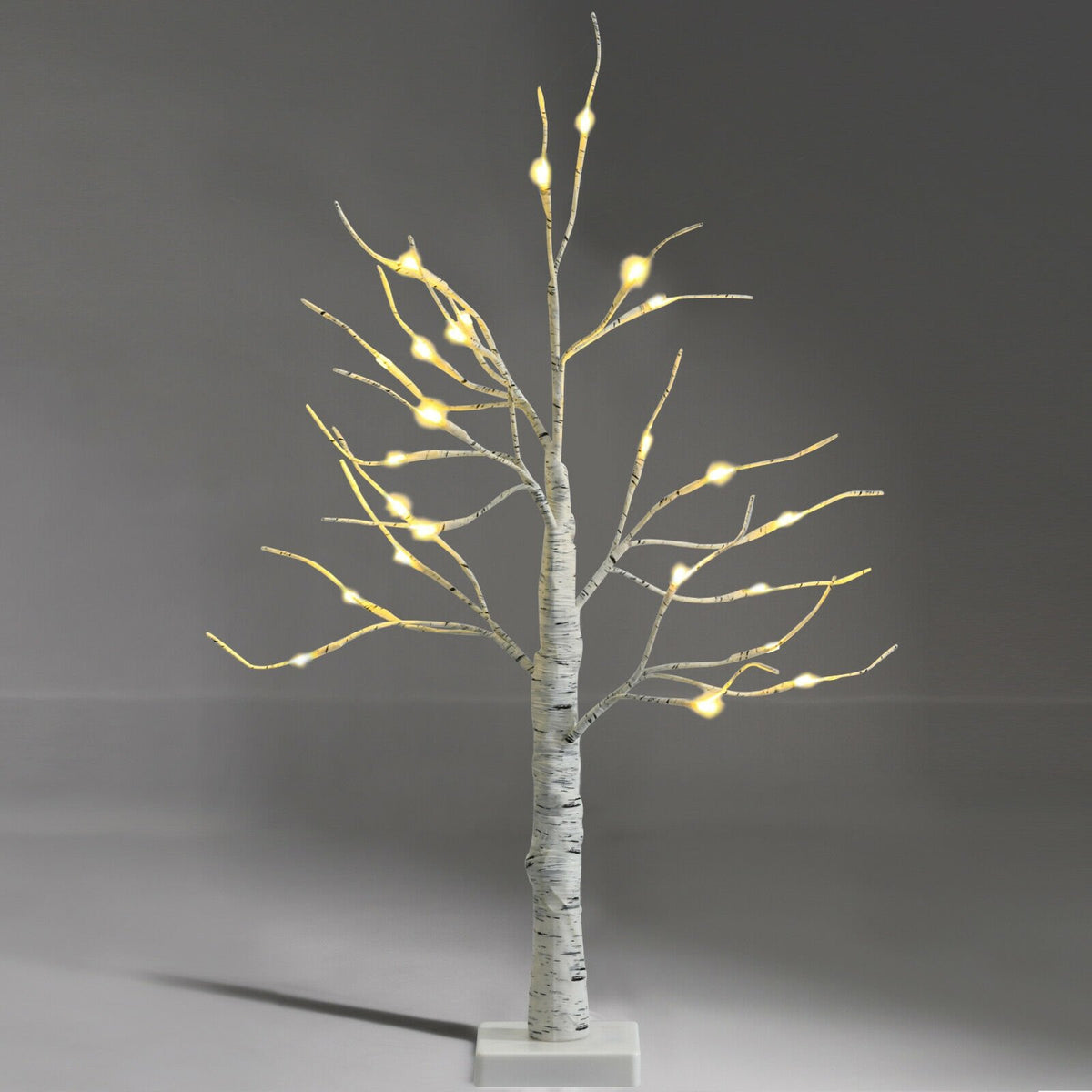 2 Feet Pre-lit White Twig Birch Tree Battery Powered for Christmas Holiday view 6