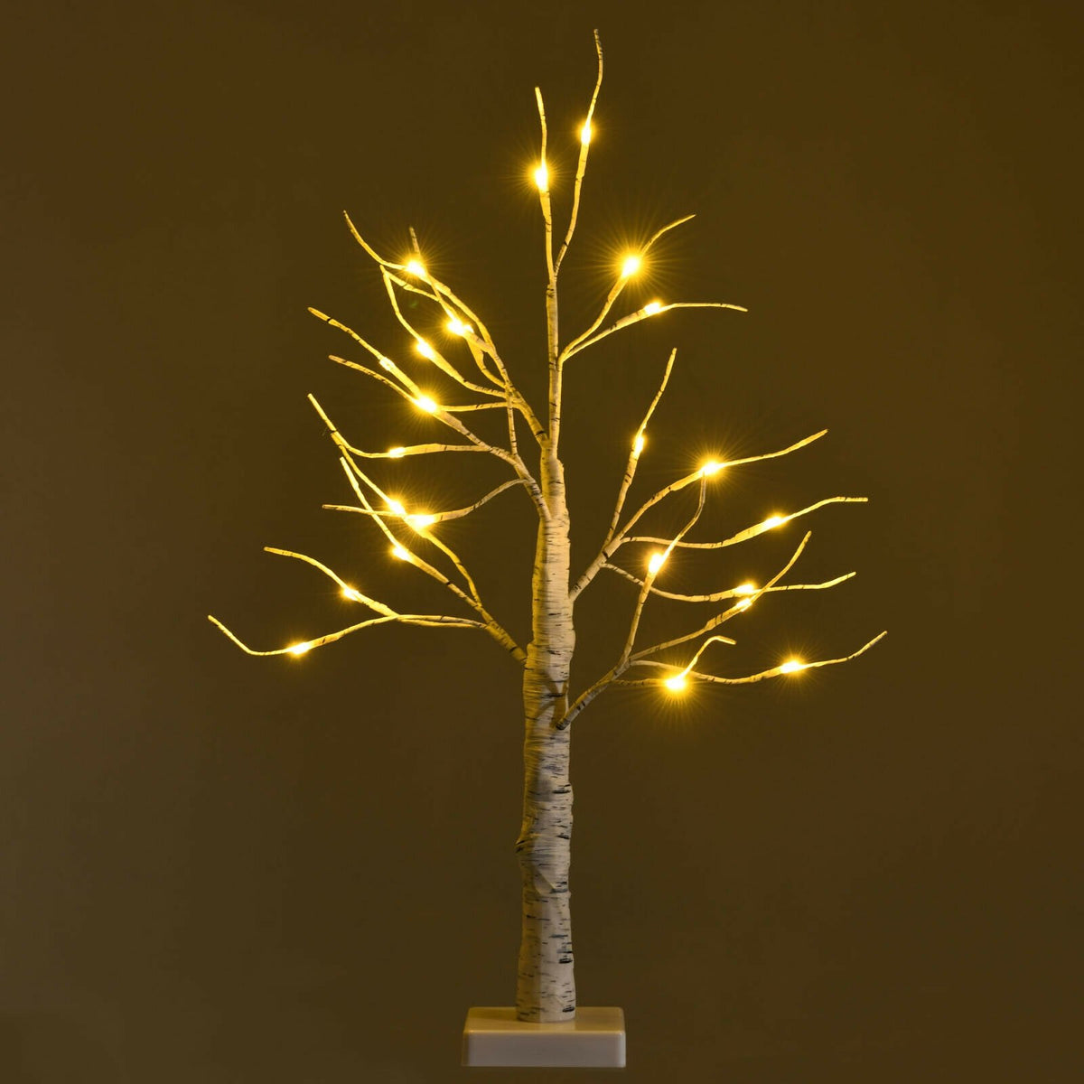 2 Feet Pre-lit White Twig Birch Tree Battery Powered for Christmas Holiday view 7