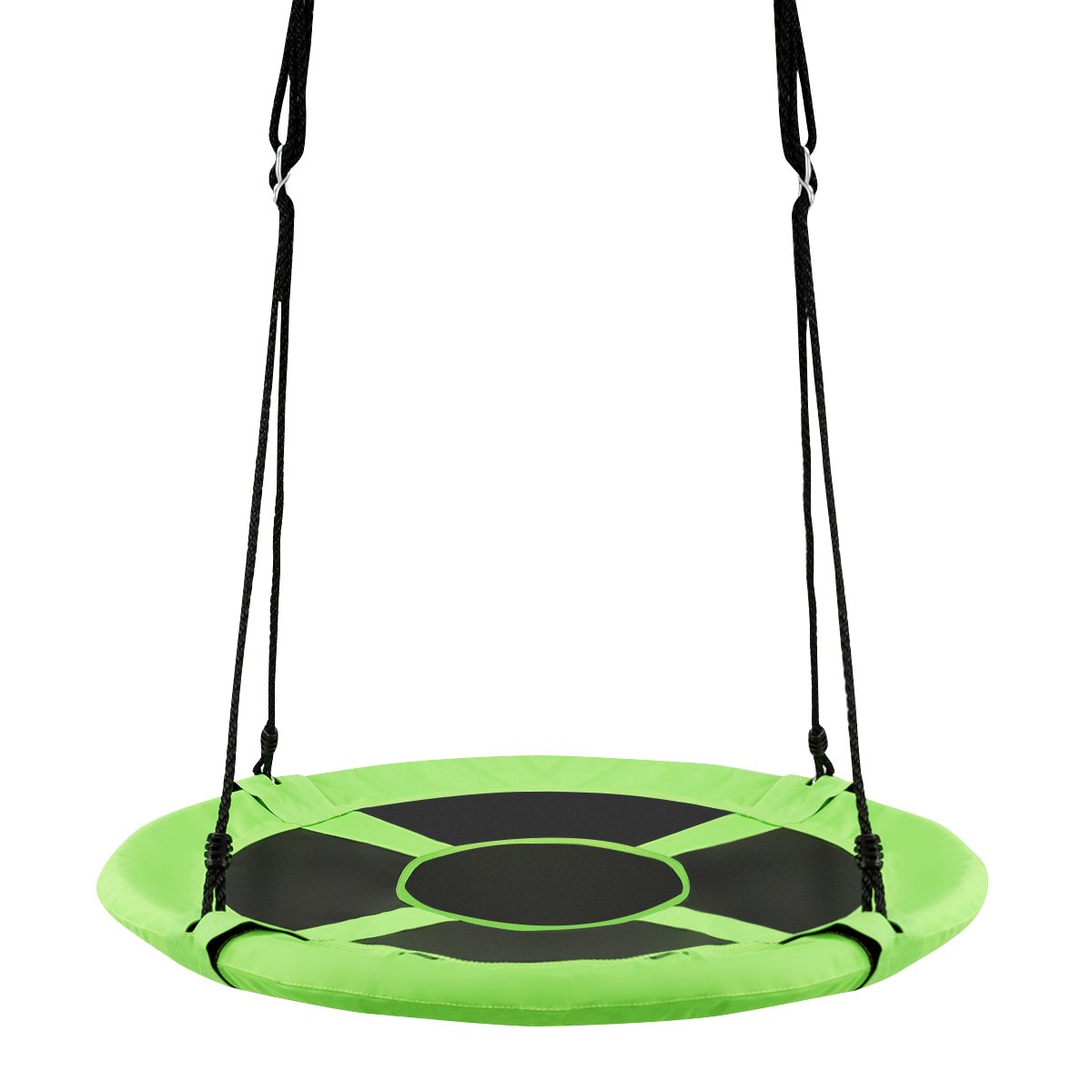 2-in-1 40 Inch Kids Hanging Chair Detachable Swing Tent Set-Green view 7
