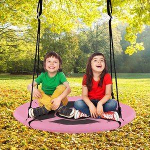 2-in-1 40 Inch Kids Hanging Chair Detachable Swing Tent Set-Pink view 2
