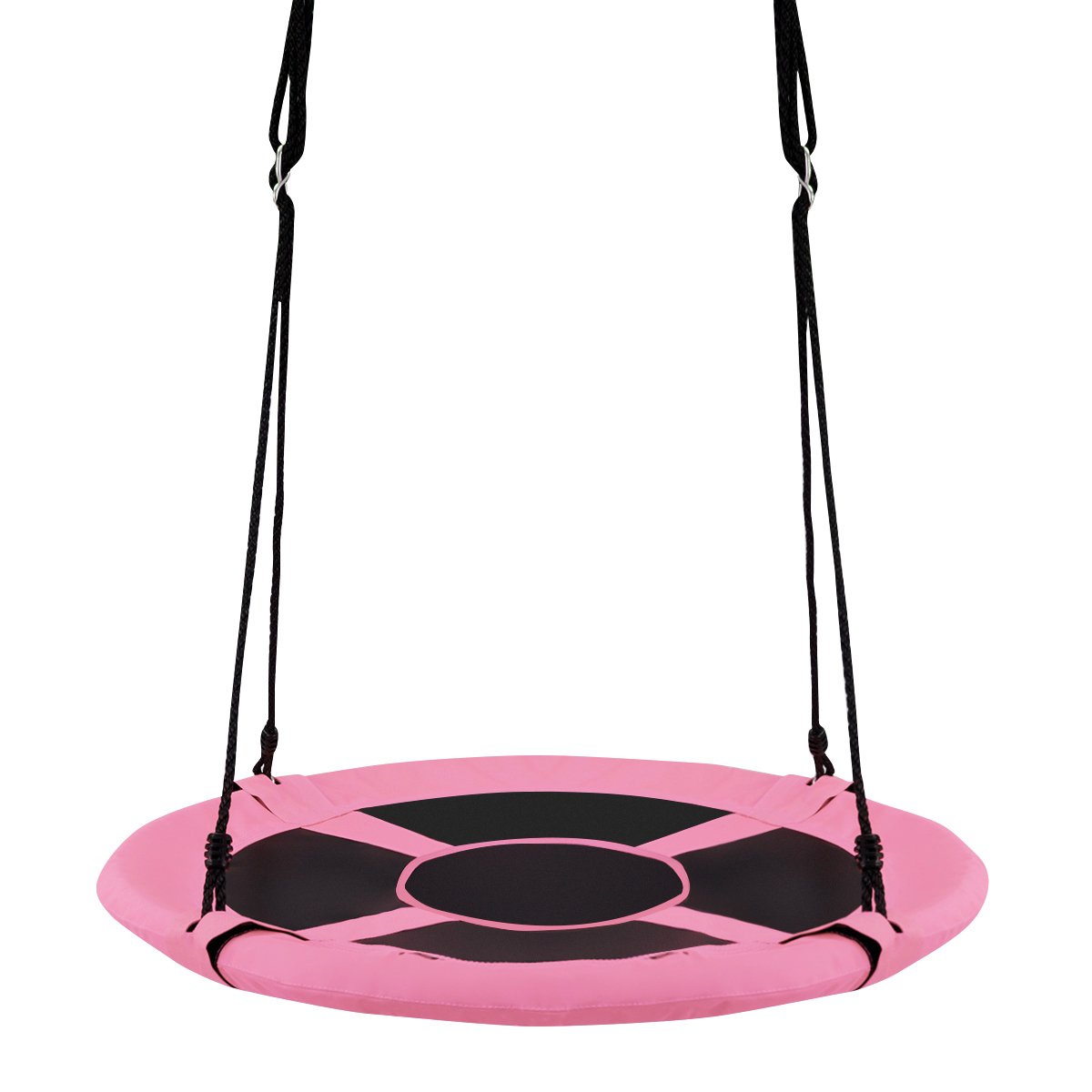 2-in-1 40 Inch Kids Hanging Chair Detachable Swing Tent Set-Pink view 4