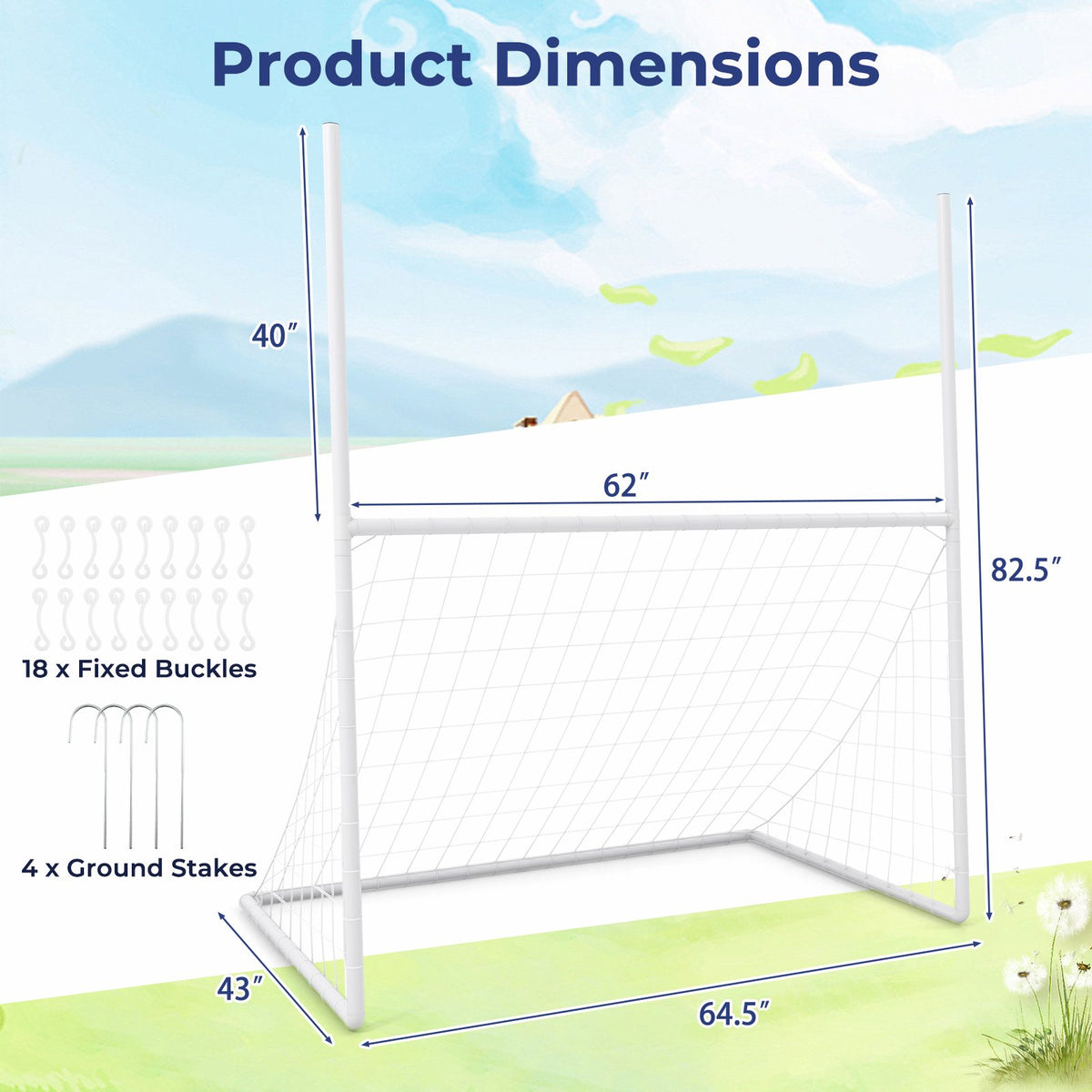 2 in 1 All Weather Football Training Equipment for Park School view 4