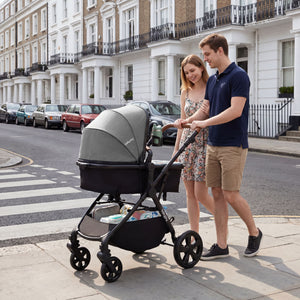 2-in-1 Convertible Baby Stroller with Car Seat Adapters-Gray view 3