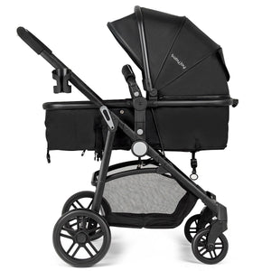 2 in 1 Foldable Pushchair Newborn Infant Baby Stroller-Black view 6