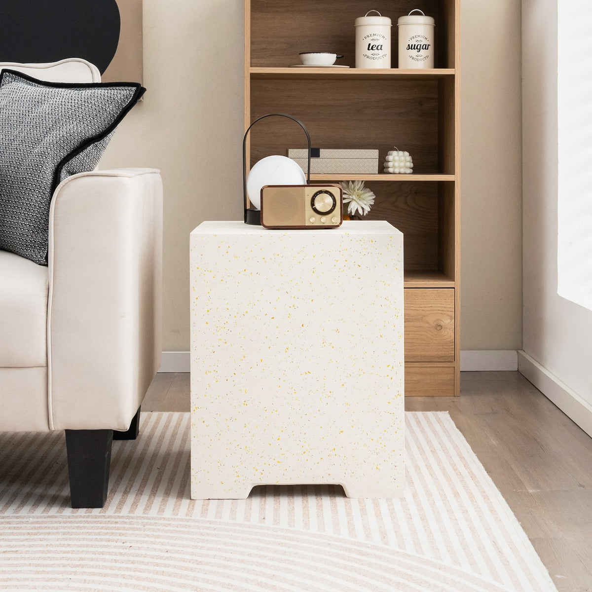 2-in-1 Gas Tank Holder Side Table with Protective Cover view 3