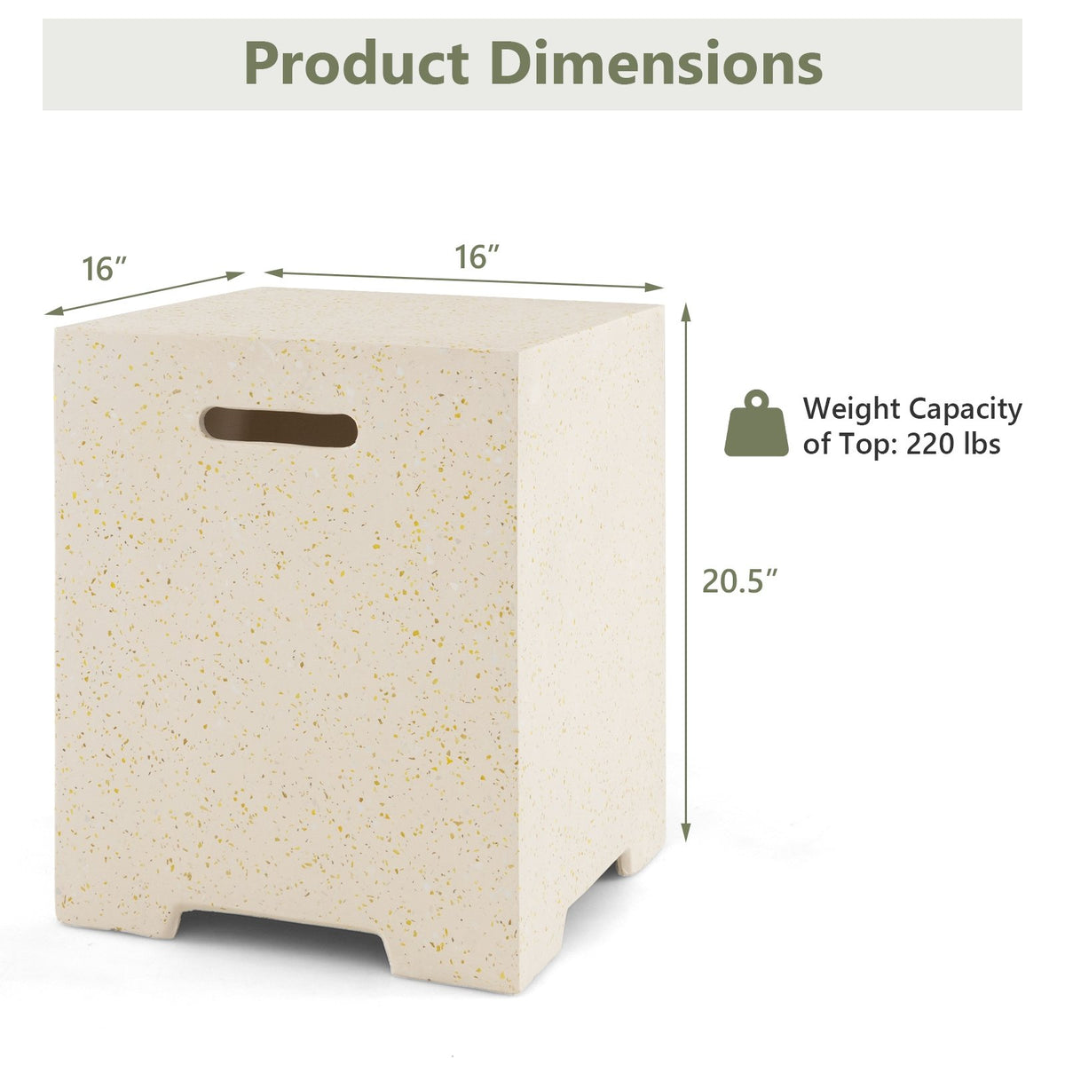 2-in-1 Gas Tank Holder Side Table with Protective Cover view 5