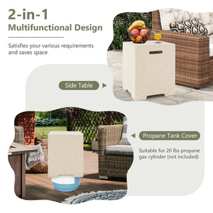 2-in-1 Gas Tank Holder Side Table with Protective Cover view 8