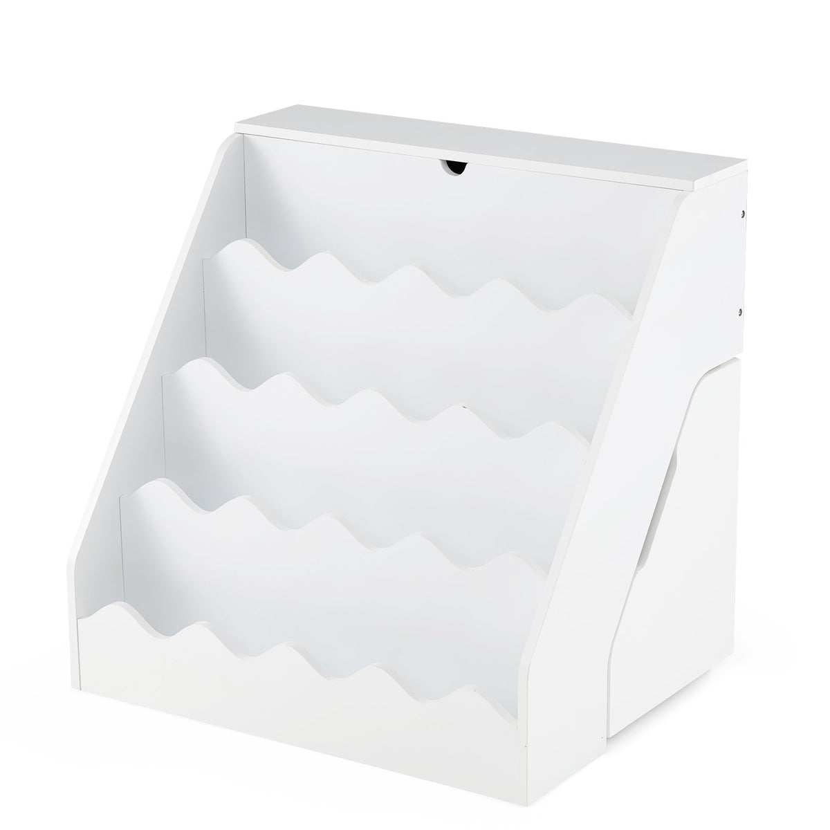 2-In-1 Kids Bookshelf & Toy Storage Organizer-White view 4