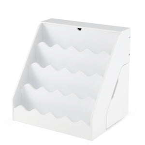 2-In-1 Kids Bookshelf & Toy Storage Organizer-White view 4