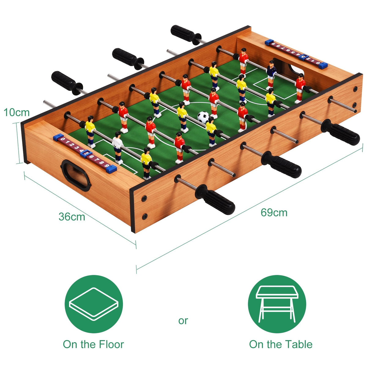 2 in 1 In/Outdoor Air Hockey Foosball Game Table view 5