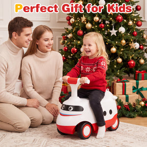 2-in-1 Ride On Push Car for Toddlers 1-3 Years Old Sliding Walker with Horn-Red view 5