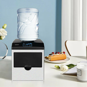 2-in-1 Stainless Steel Countertop Ice Maker with Water Dispenser view 2