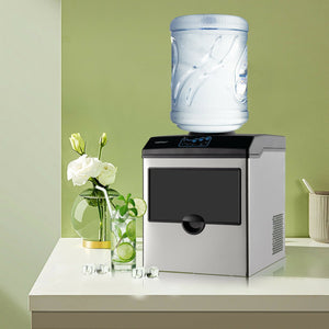 2-in-1 Stainless Steel Countertop Ice Maker with Water Dispenser view 3