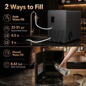 2 Inch Countertop Ice Ball Maker with 4 Ice Balls Made in 38 Minutes-Black view 7