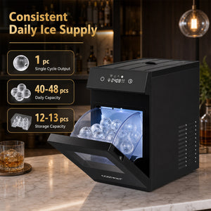 2 Inch Ice Ball Maker Countertop with Self-Cleaning and 8H Timer-Black view 4