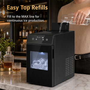 2 Inch Ice Ball Maker Countertop with Self-Cleaning and 8H Timer-Black view 6