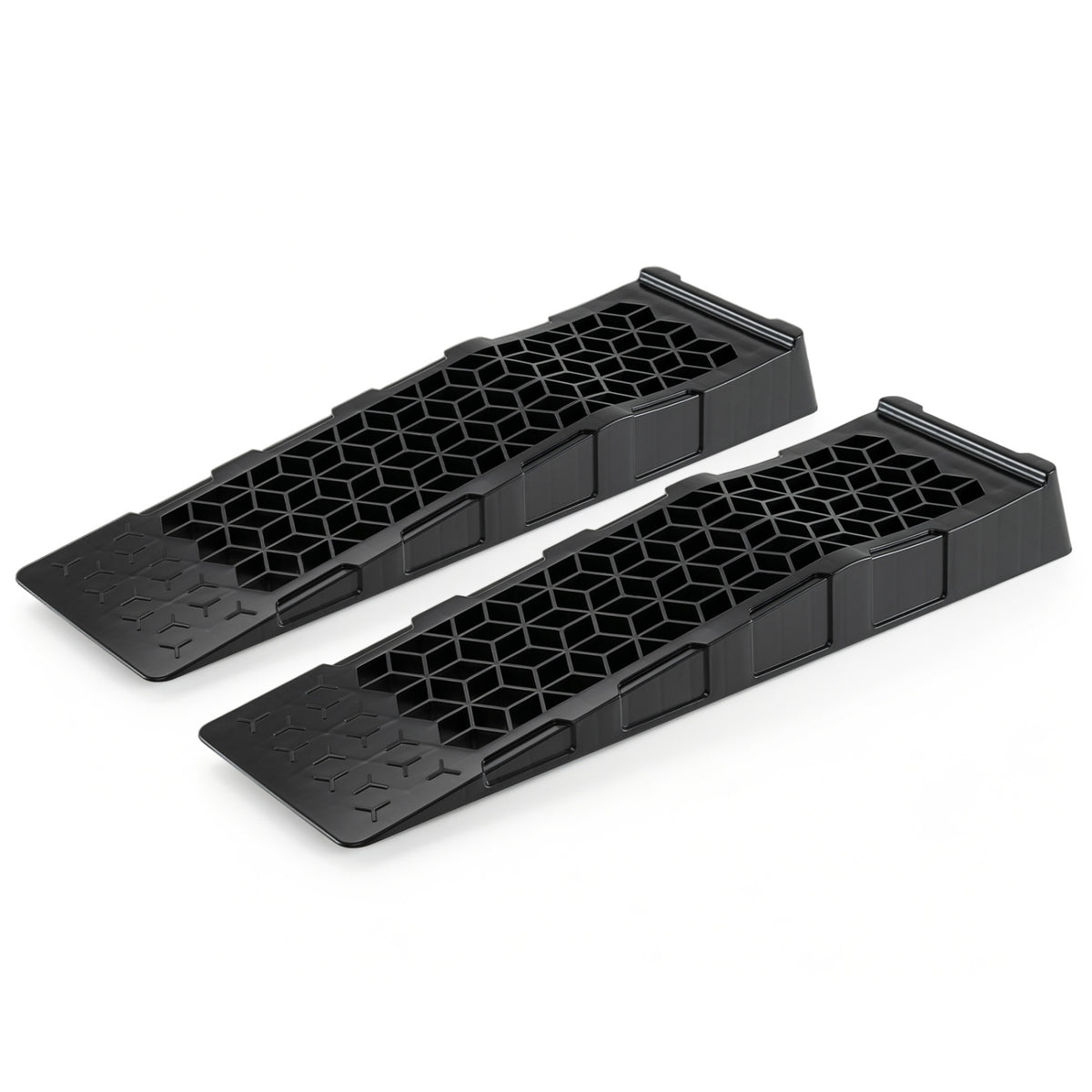 2-Pack 2.5 inches Lift Low Profile Car Ramps 22000 Lbs GVW Capacity-Black