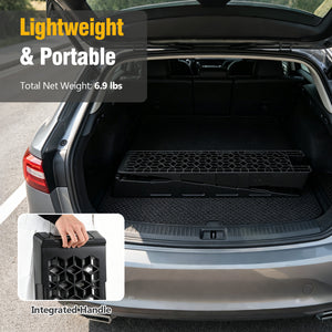 2-Pack 2.5 inches Lift Low Profile Car Ramps 22000 Lbs GVW Capacity-Black view 6