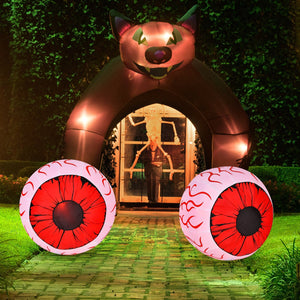 2 Pack 3 Feet Halloween Inflatable Eyeballs with Air Blower view 5