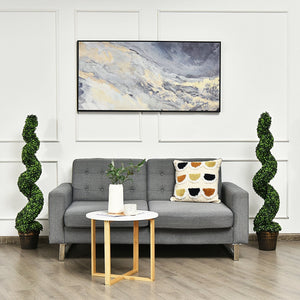 2 Pack 4 Feet Artificial Spiral Boxwood Topiary Indoor Outdoor Decor view 3