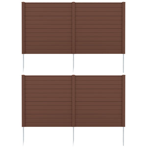 2 Panels 48 x 48 Inch Air Conditioner Trash Can Pool Equipment Enclosure-Brown