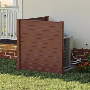 2 Panels 48 x 48 Inch Air Conditioner Trash Can Pool Equipment Enclosure-Brown view 2