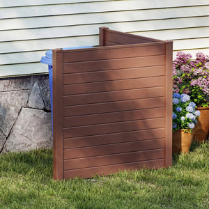 2 Panels 48 x 48 Inch Air Conditioner Trash Can Pool Equipment Enclosure-Brown view 3