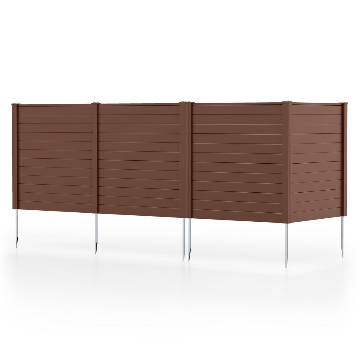 2 Panels 48 x 48 Inch Air Conditioner Trash Can Pool Equipment Enclosure-Brown view 4