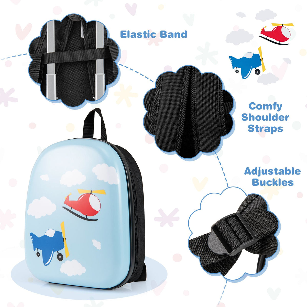 2 PCS Kid Luggage Set With Spinner Wheels for Children Boys Girls-Dark Blue view 8