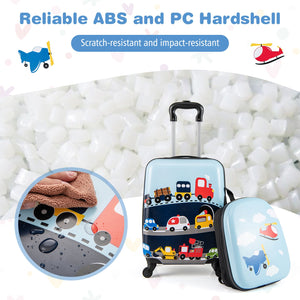 2 PCS Kid Luggage Set With Spinner Wheels for Children Boys Girls-Dark Blue view 9