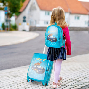 2 PCS Kid Luggage Set With Spinner Wheels for Children Boys Girls-Navy view 2