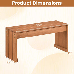 2-Person Outdoor Garden Bench with Solid Wooden Frame for Backyard view 5