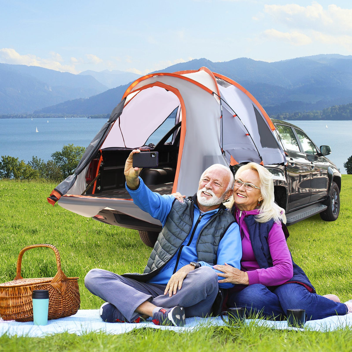 2 Person Portable Pickup Tent with Carry Bag-L view 2
