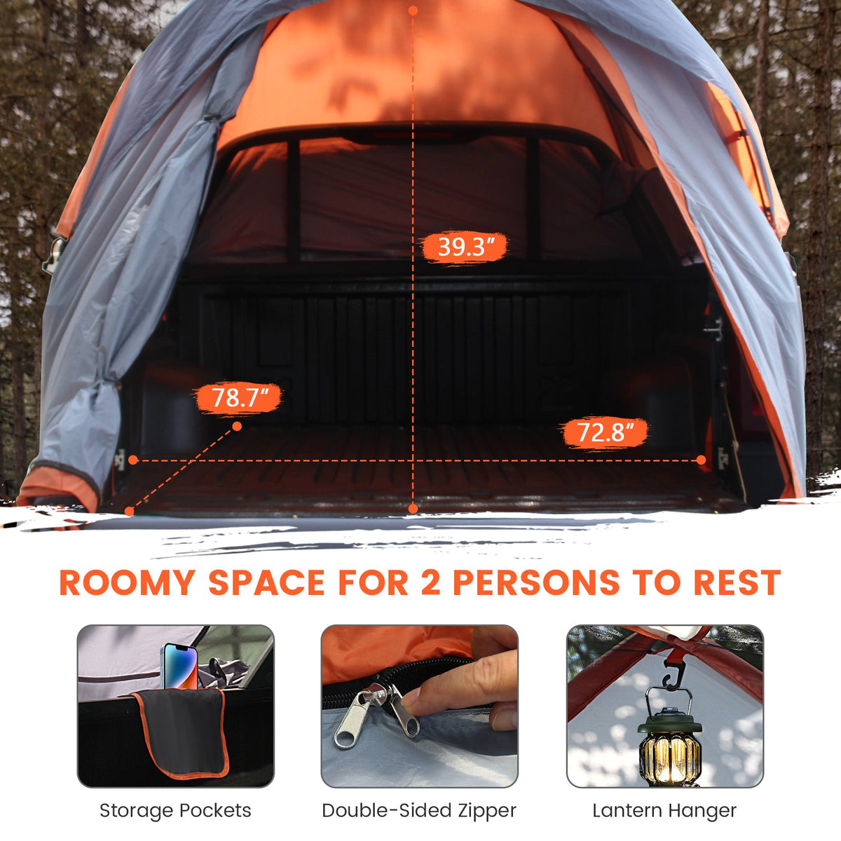 2 Person Portable Pickup Tent with Carry Bag-L view 5