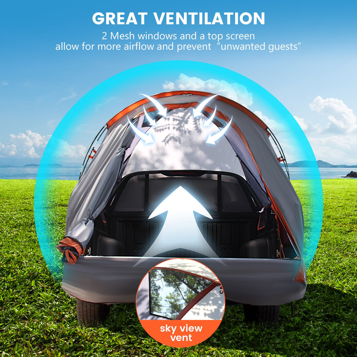 2 Person Portable Pickup Tent with Carry Bag-L view 7