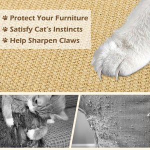 2 Piece Cat Scratcher Mat Set 32 x 20 Inch Natural Sisal Pads view 8