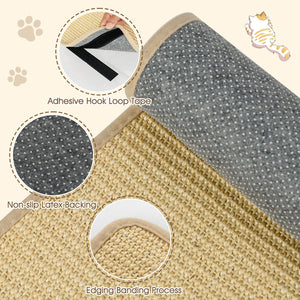 4 Pieces Cat Scratcher Mat Set 32, x 20 Inch Pads for Cats view 9