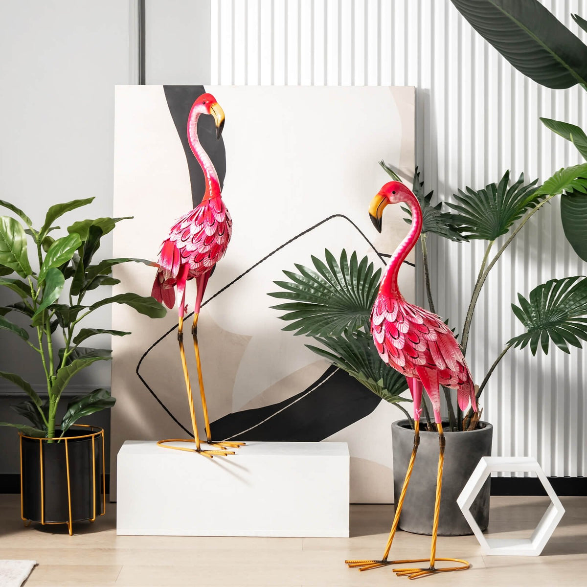 2-Piece Flamingo Garden Statue Set view 7