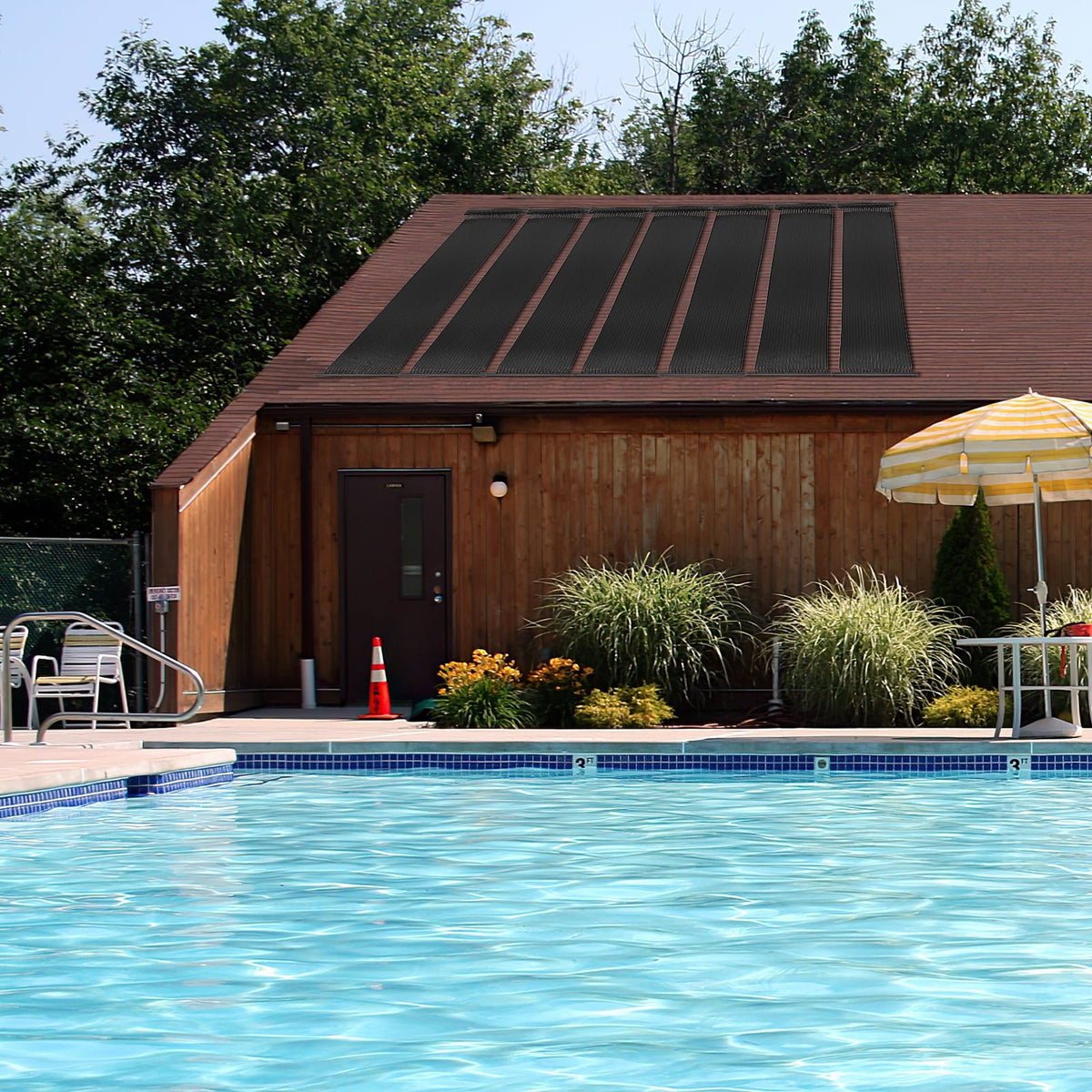 2 Pieces 10/16.4/20 Feet Weatherproof Solar Swimming Pool Heating System-S view 2