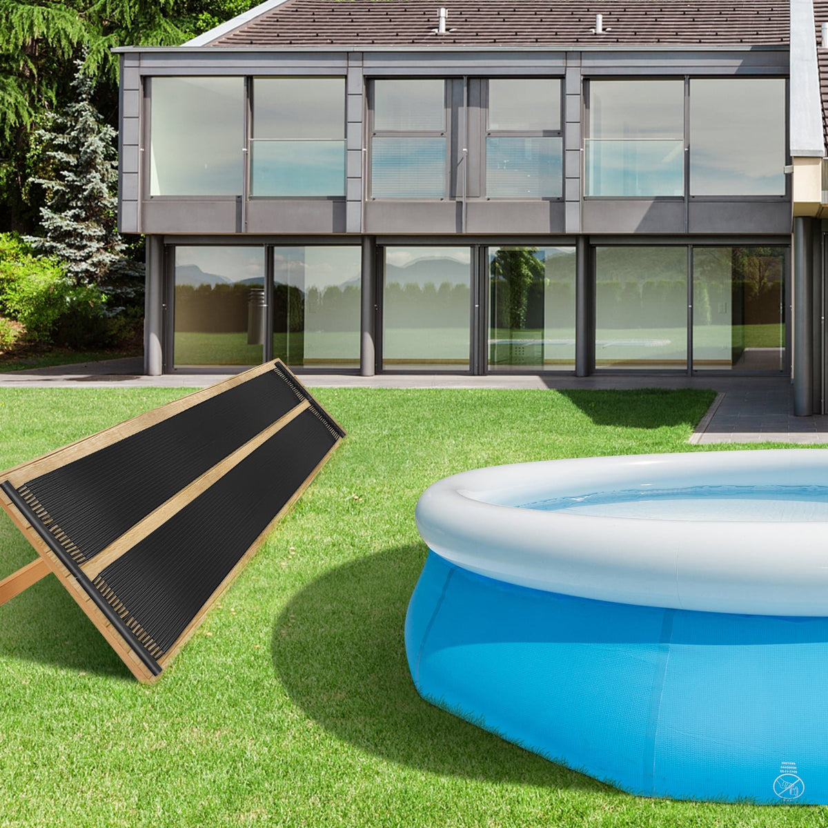 2 Pieces 10/16.4/20 Feet Weatherproof Solar Swimming Pool Heating System-S view 3