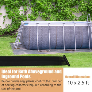 2 Pieces 10/16.4/20 Feet Weatherproof Solar Swimming Pool Heating System-S view 5