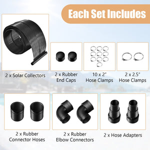 2 Pieces 10/16.4/20 Feet Weatherproof Solar Swimming Pool Heating System-S view 8