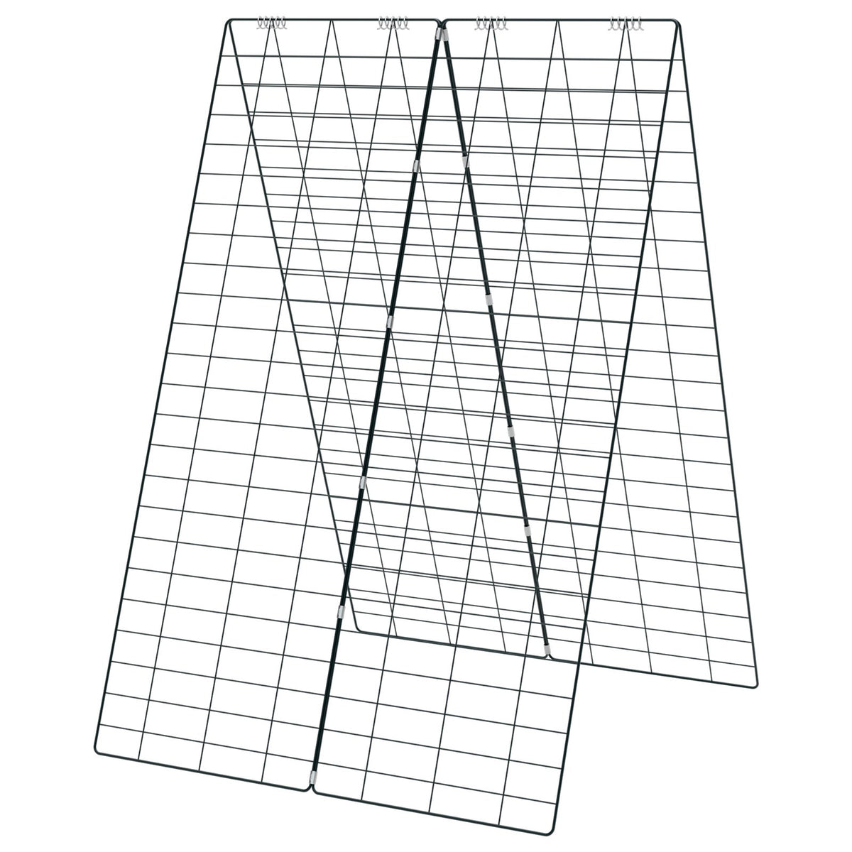 2 Pieces Foldable A-Frame Trellis Plant Supports with Twist Ties-Green