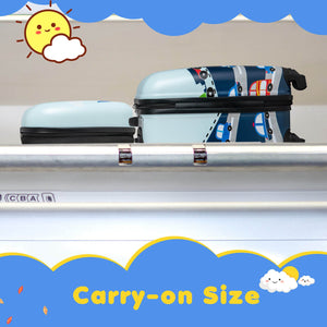2 Pieces Kids Carry-on Luggage Set with 12 Inch Backpack-Blue view 3