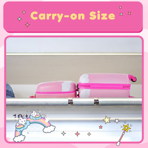2 Pieces Kids Carry-on Luggage Set with 12 Inch Backpack-Multicolor view 8